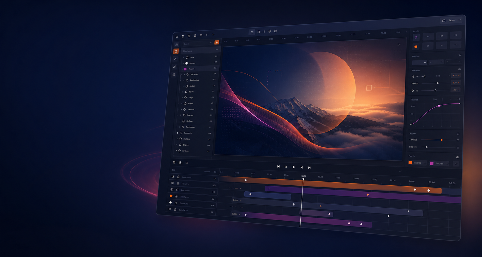 Motion design editor preview